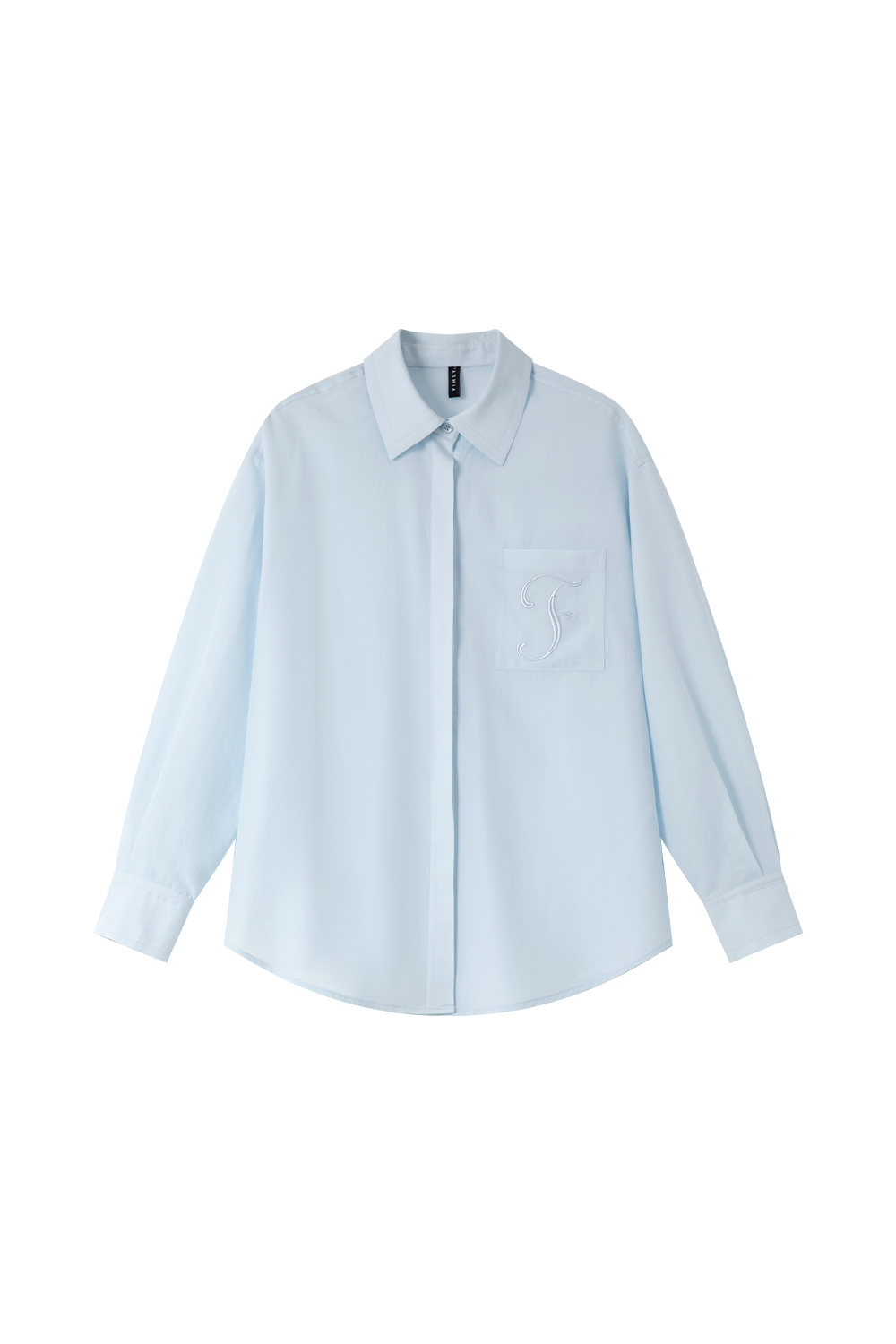 Simple Embroidered Letter Shirt