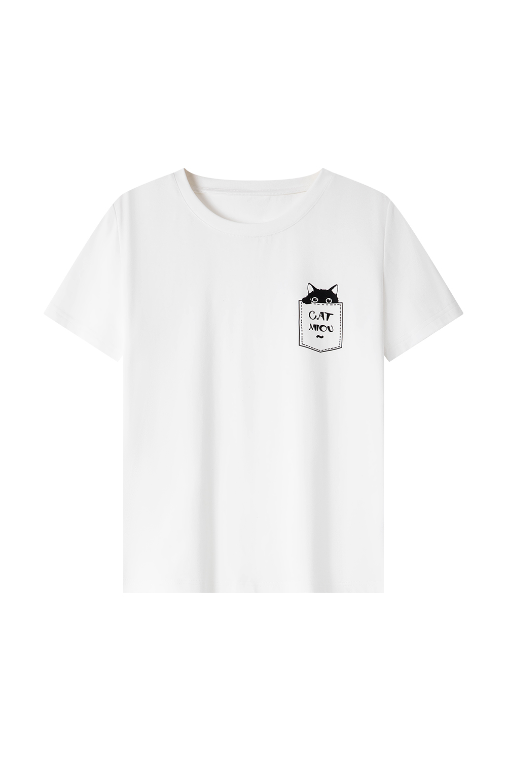 Cotton Pocket Cat T-Shirt