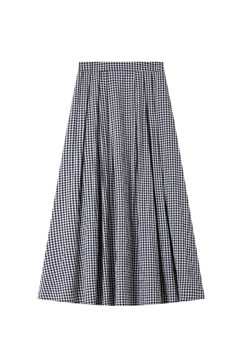 Simple Commuting Gingham Skirt