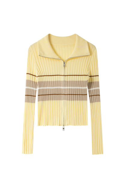Retro Color-Blocked Striped Sweater