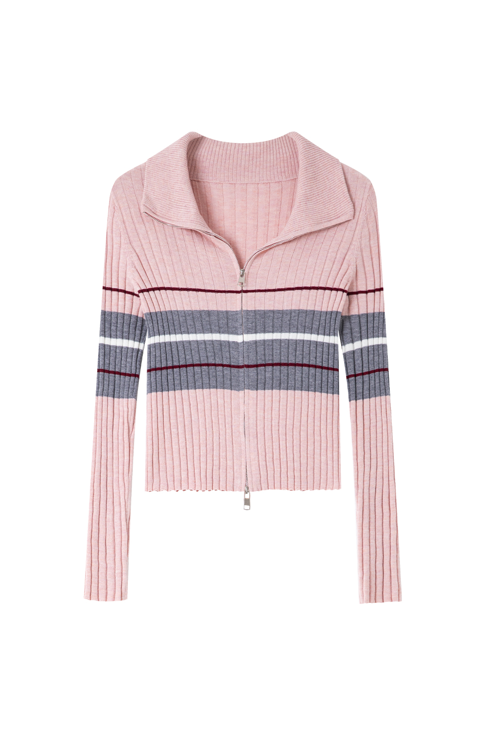 Retro Color-Blocked Striped Sweater
