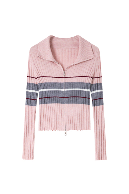 Retro Color-Blocked Striped Sweater