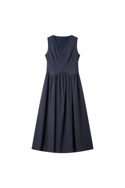 Solid Loose Cotton Dress