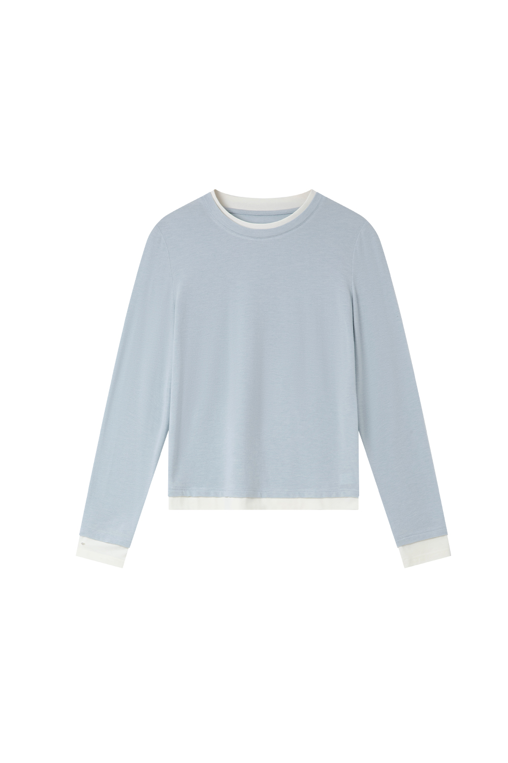 Contrast Color Round Neck T-Shirt