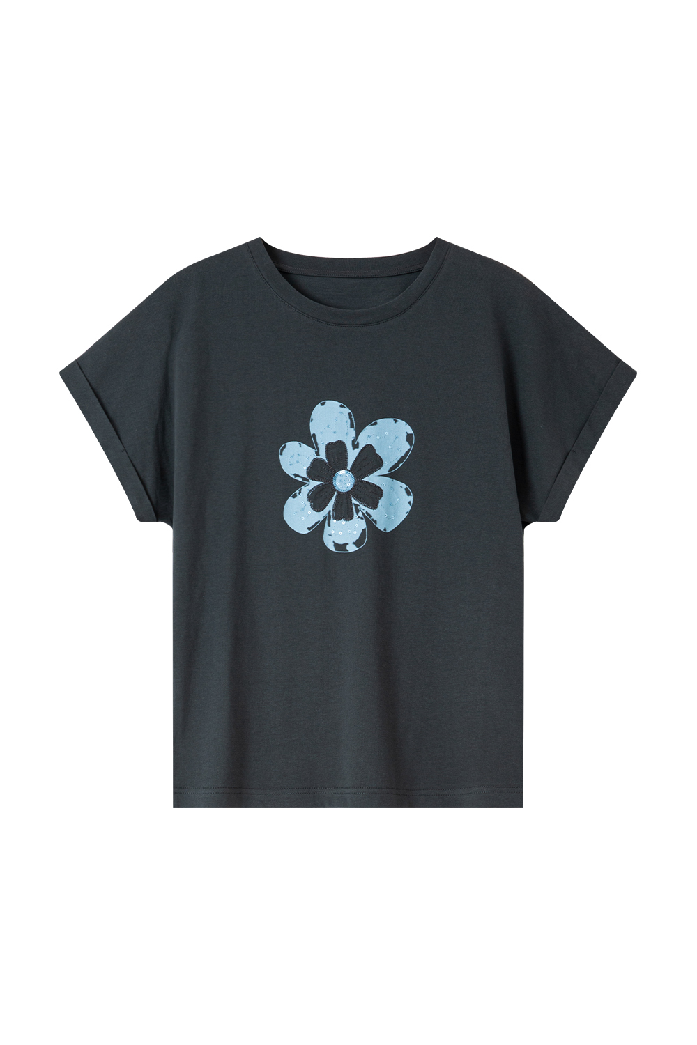 Flower Pattern Printed T-Shirt