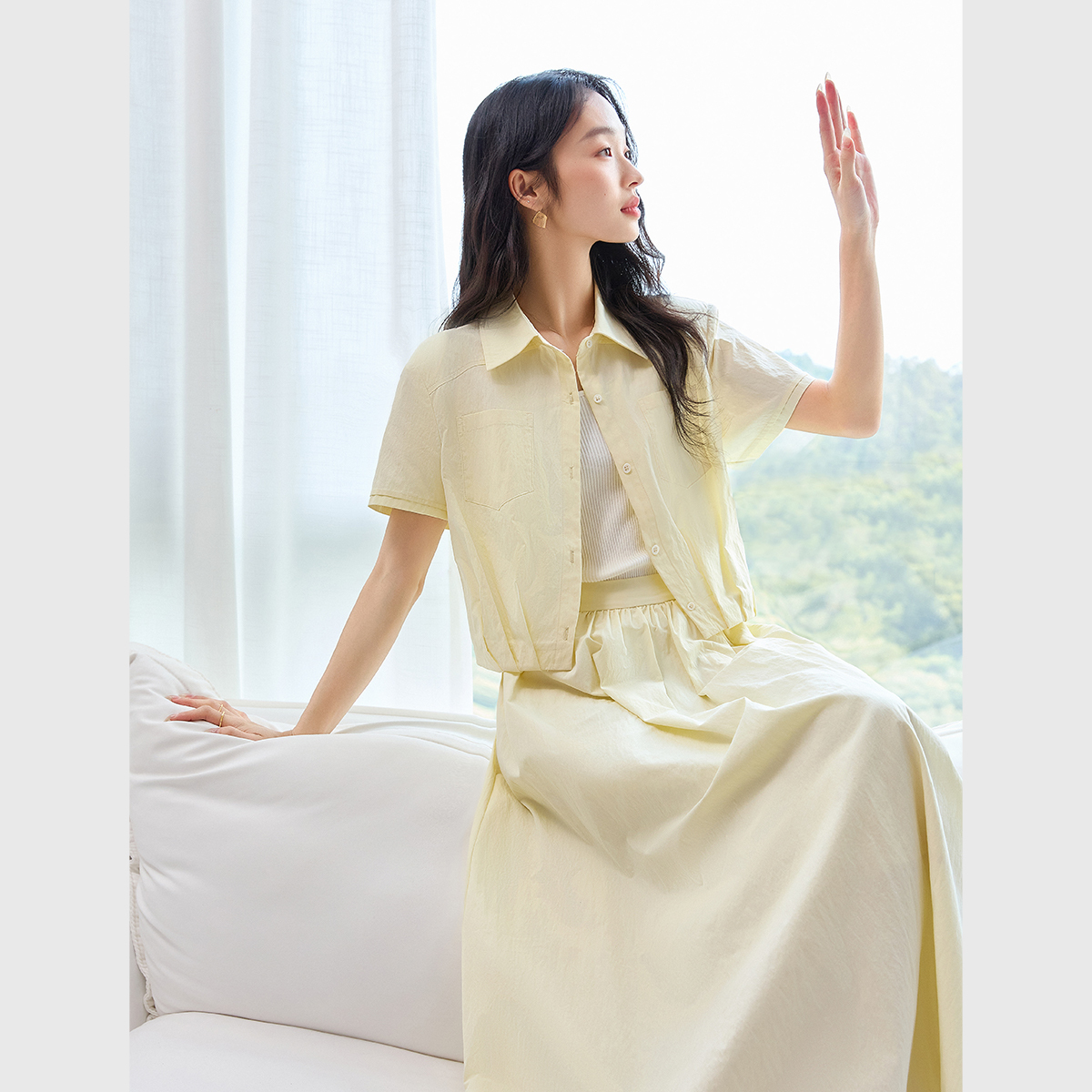 Pure Color Elegant Lady Suit