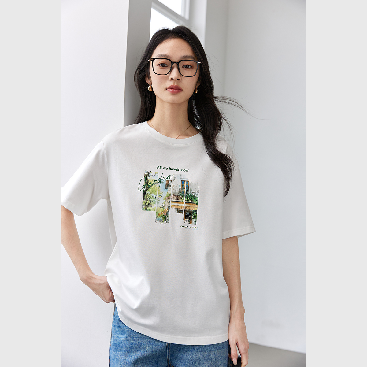 Pure Cotton Time Print T-Shirt