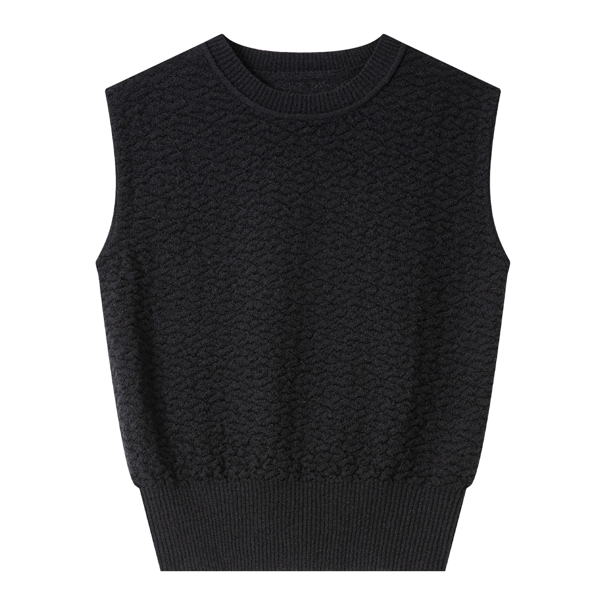 Textured Sleeveless Sweater