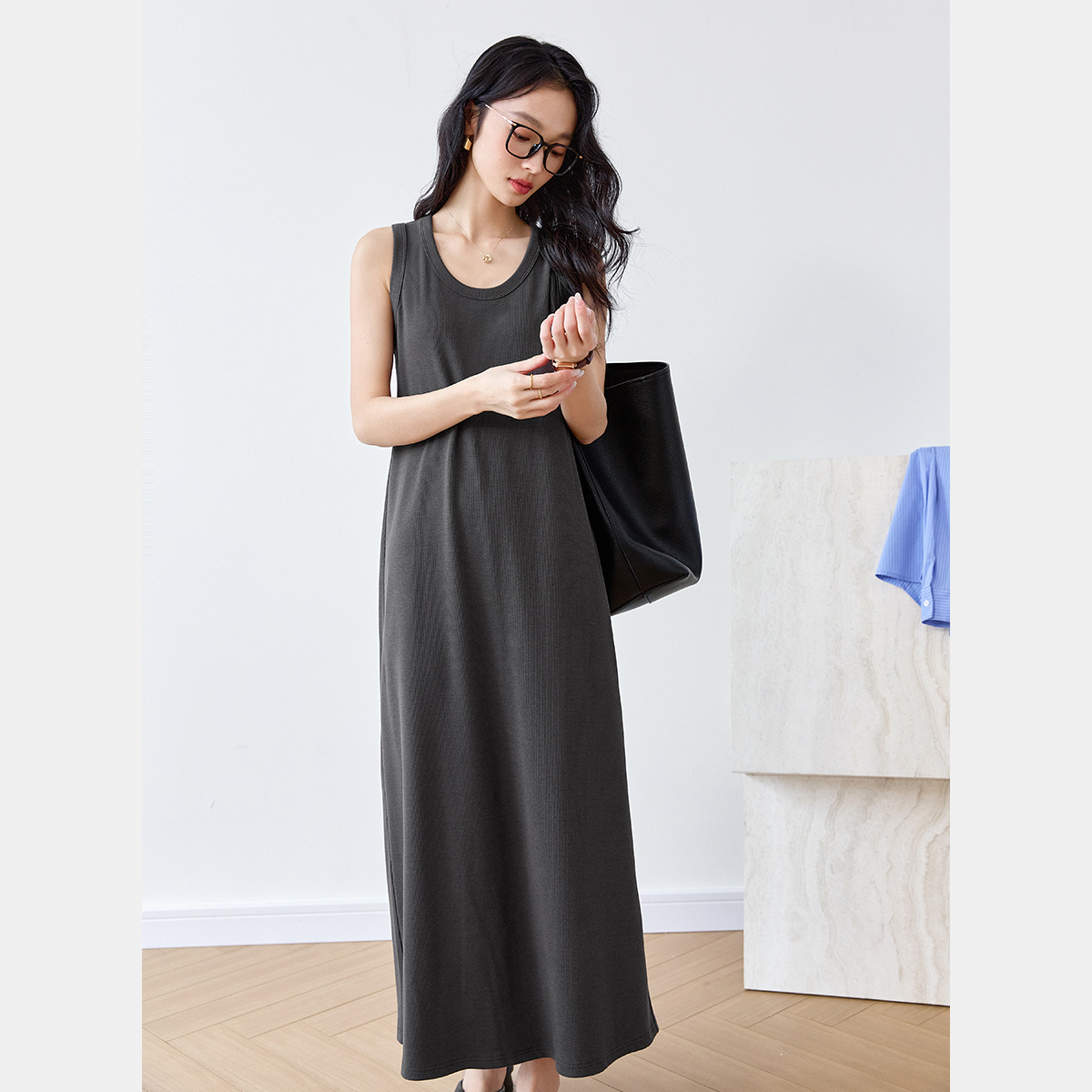 Slim A-Line Vest Dress