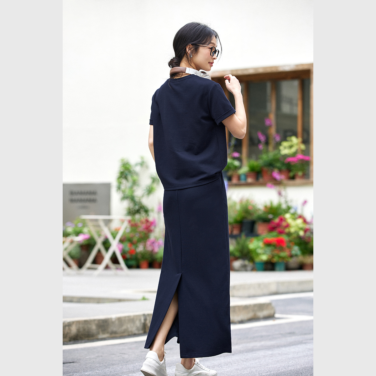 Navy Blue Letter Suit