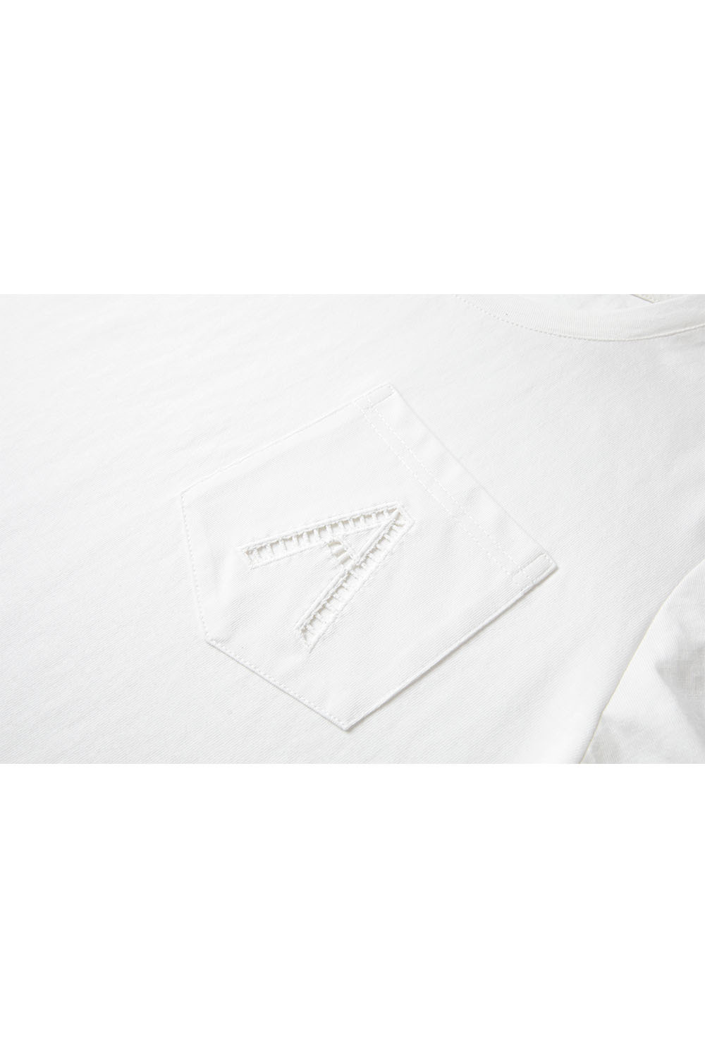 Hollow A Letter Embroidered T-Shirt