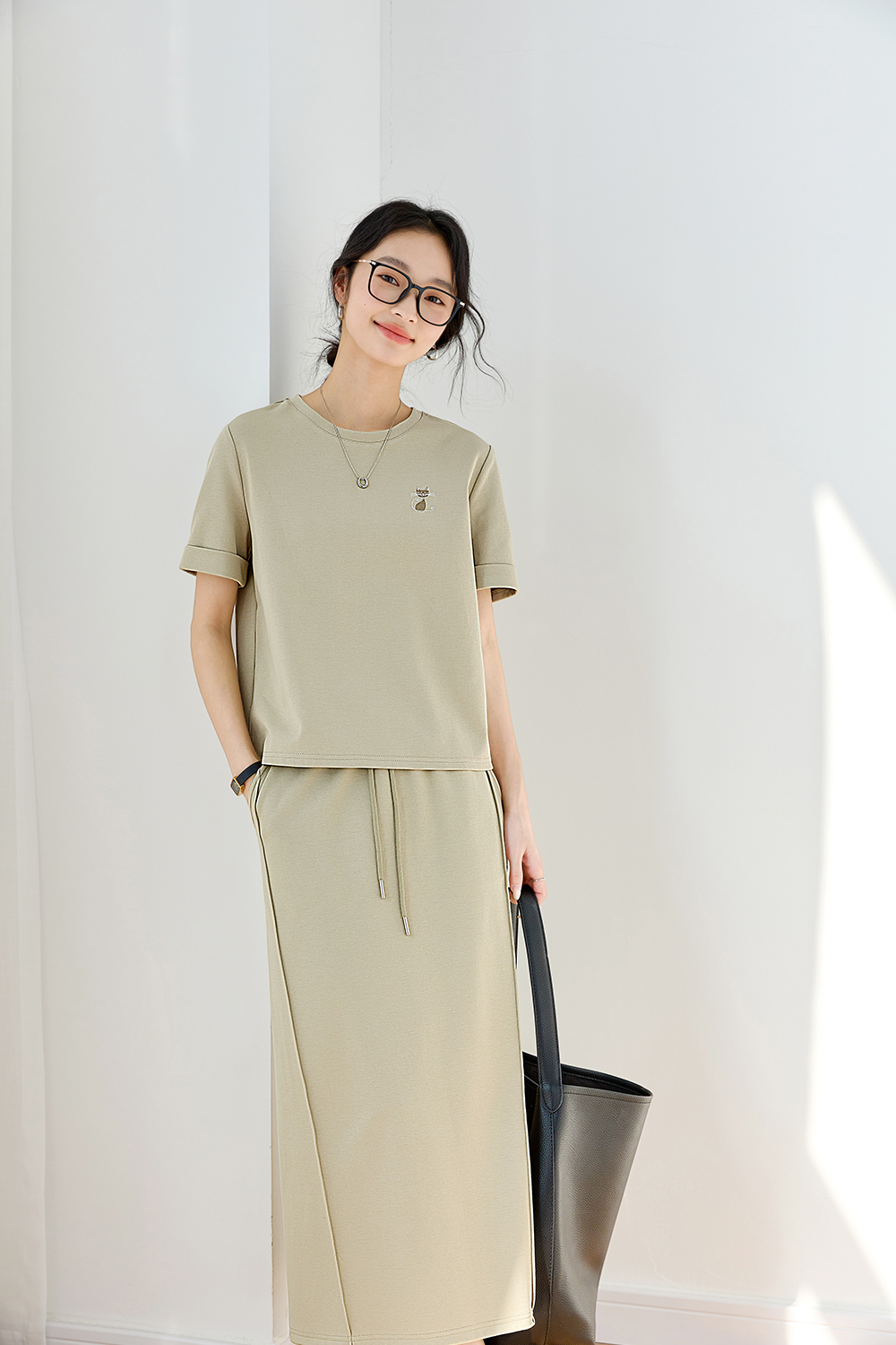Cotton Blended Casual Embroidery Suit