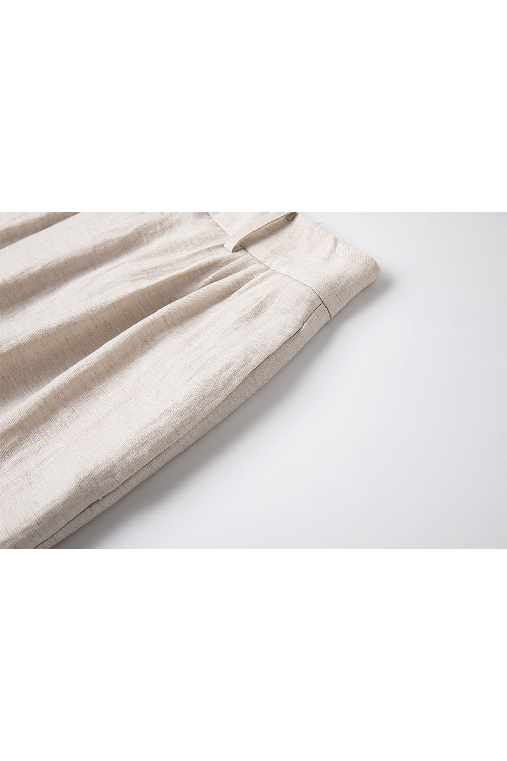 Linen Blend Solid Color Wide-Leg Pants-VIMLYSTORE