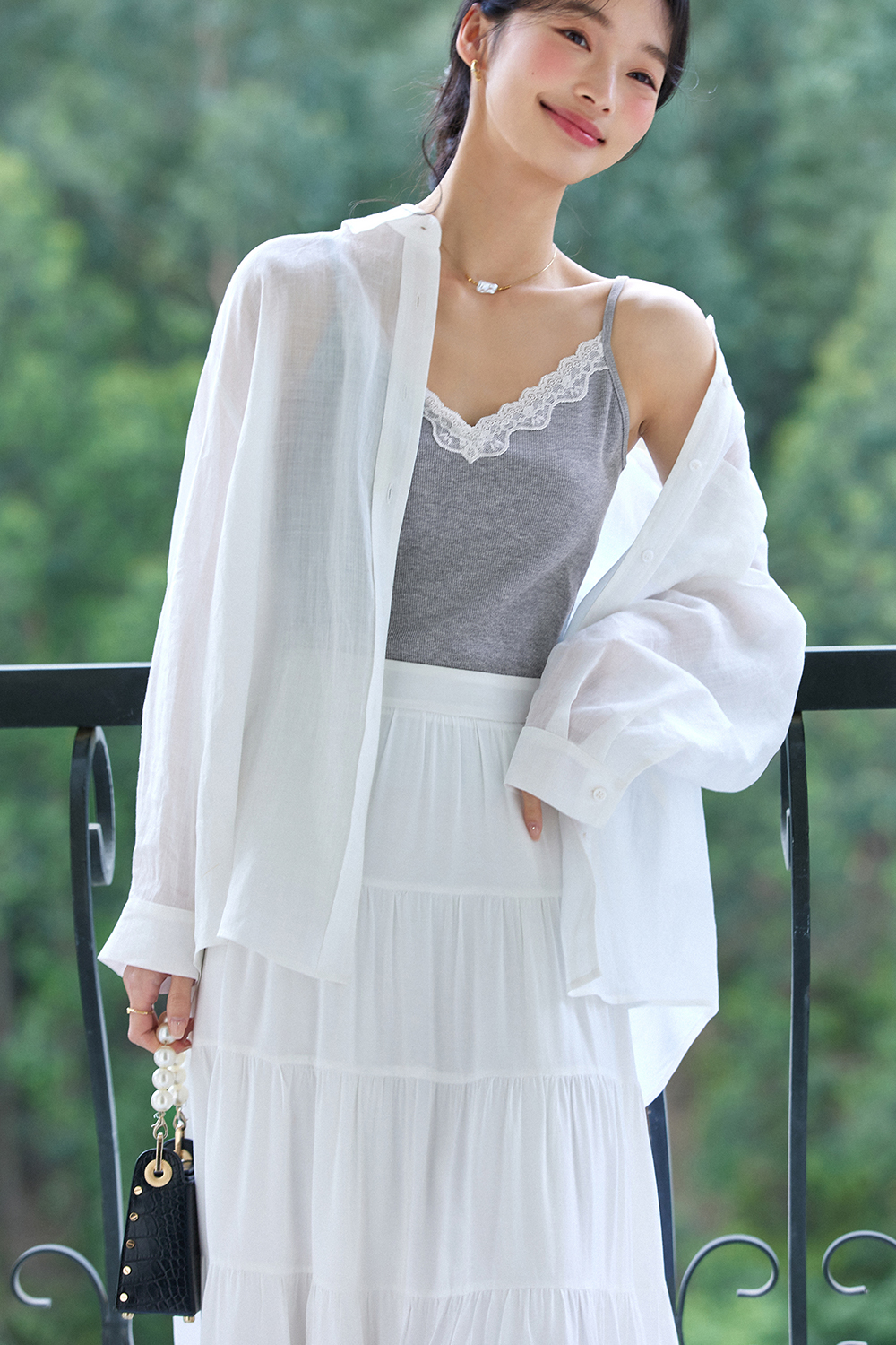 V-Neck Lace Camisole-VIMLYSTORE