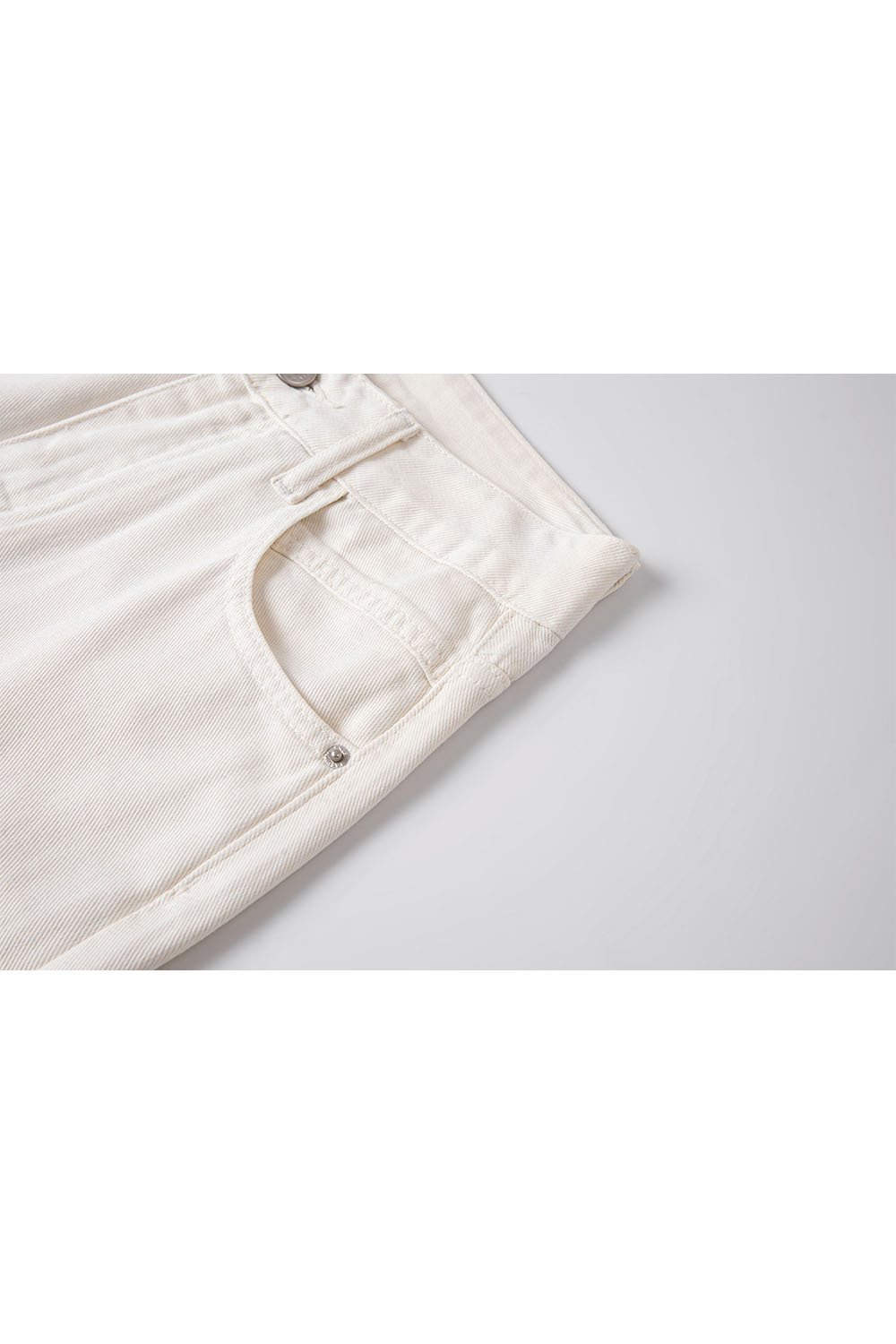 100% Cotton Denim Wide-Leg Pants