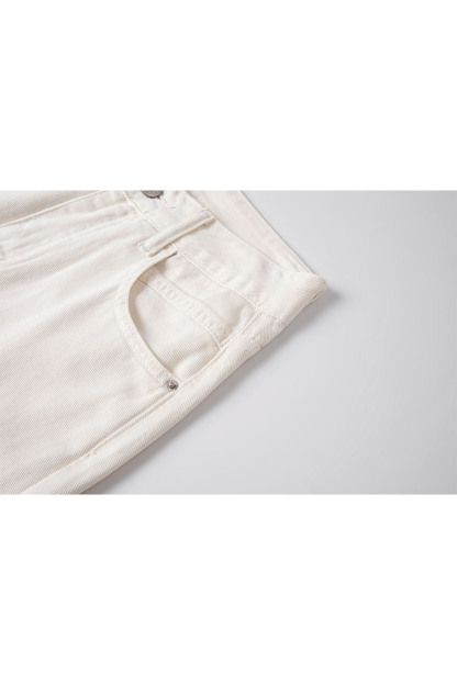 100% Cotton Denim Wide-Leg Pants