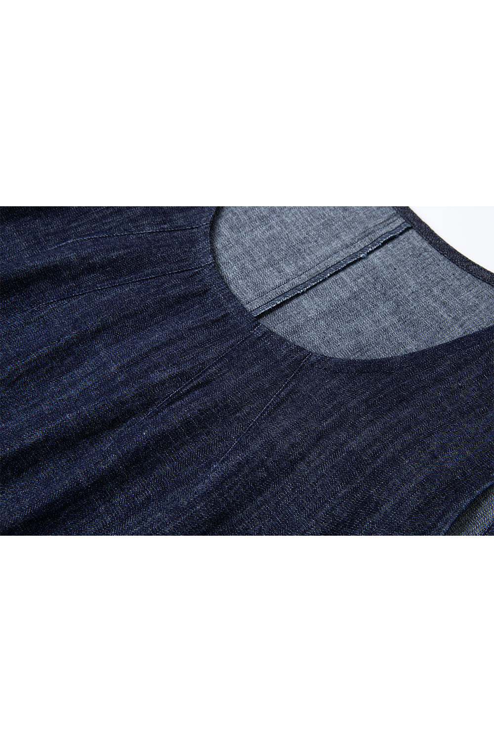 100% Cotton U-Neck Denim Dress