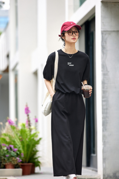 Casual Printed Knit Suit