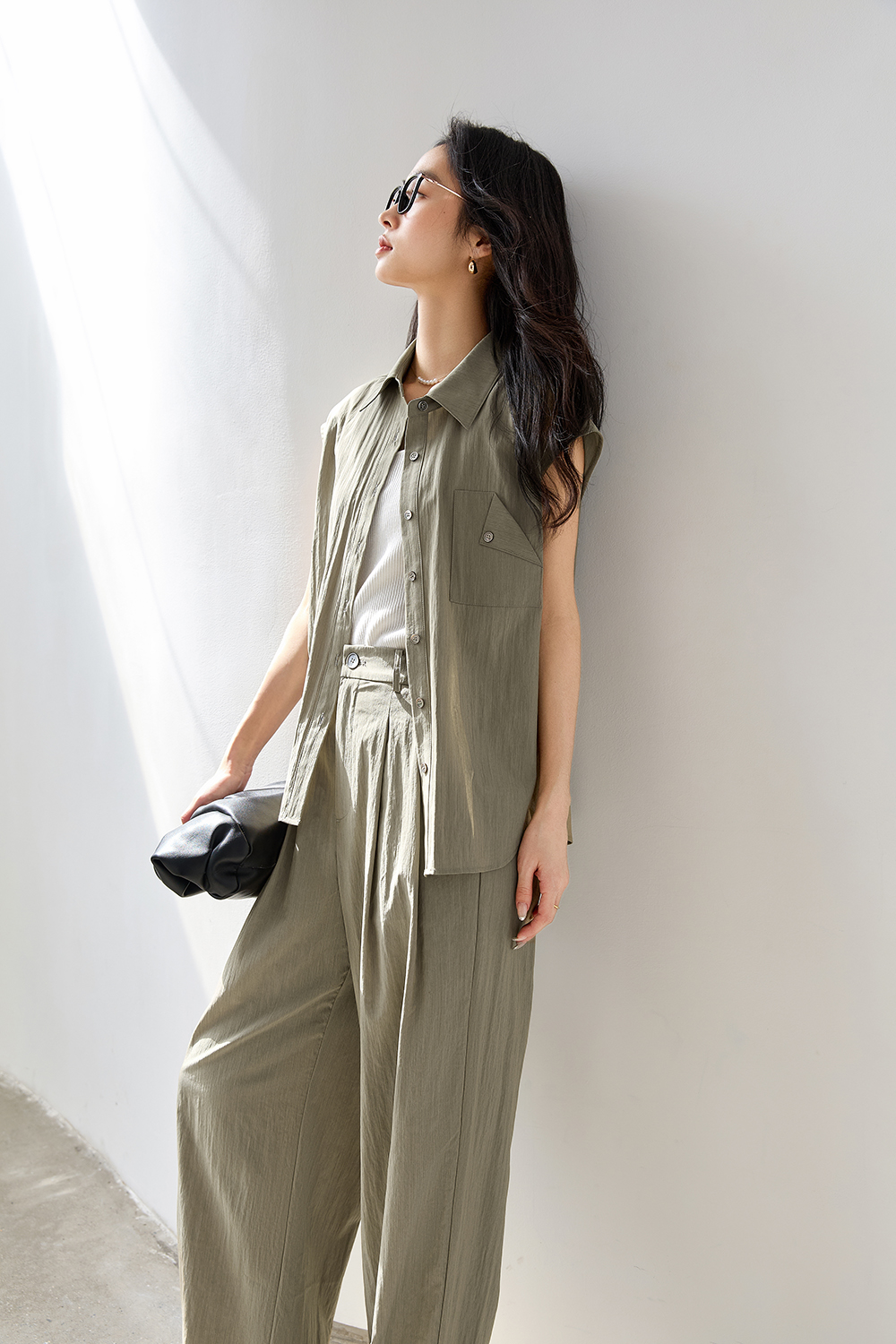 Fashionable Wide-Leg Palazzo Pants Set