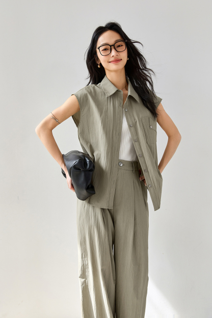 Fashionable Wide-Leg Palazzo Pants Set