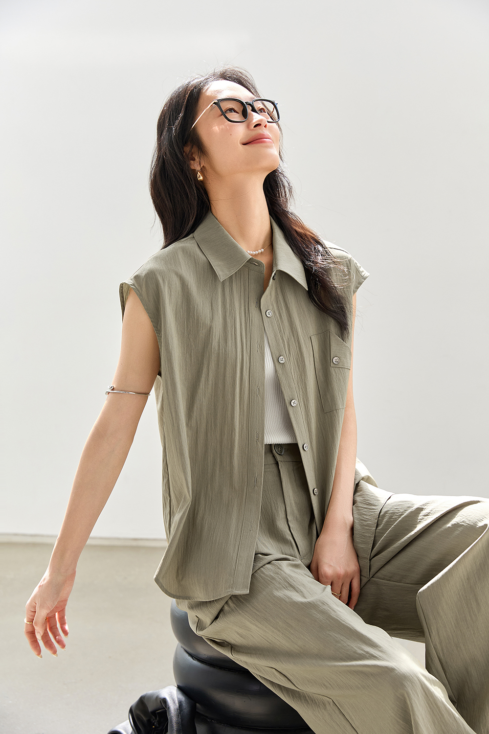 Fashionable Wide-Leg Palazzo Pants Set
