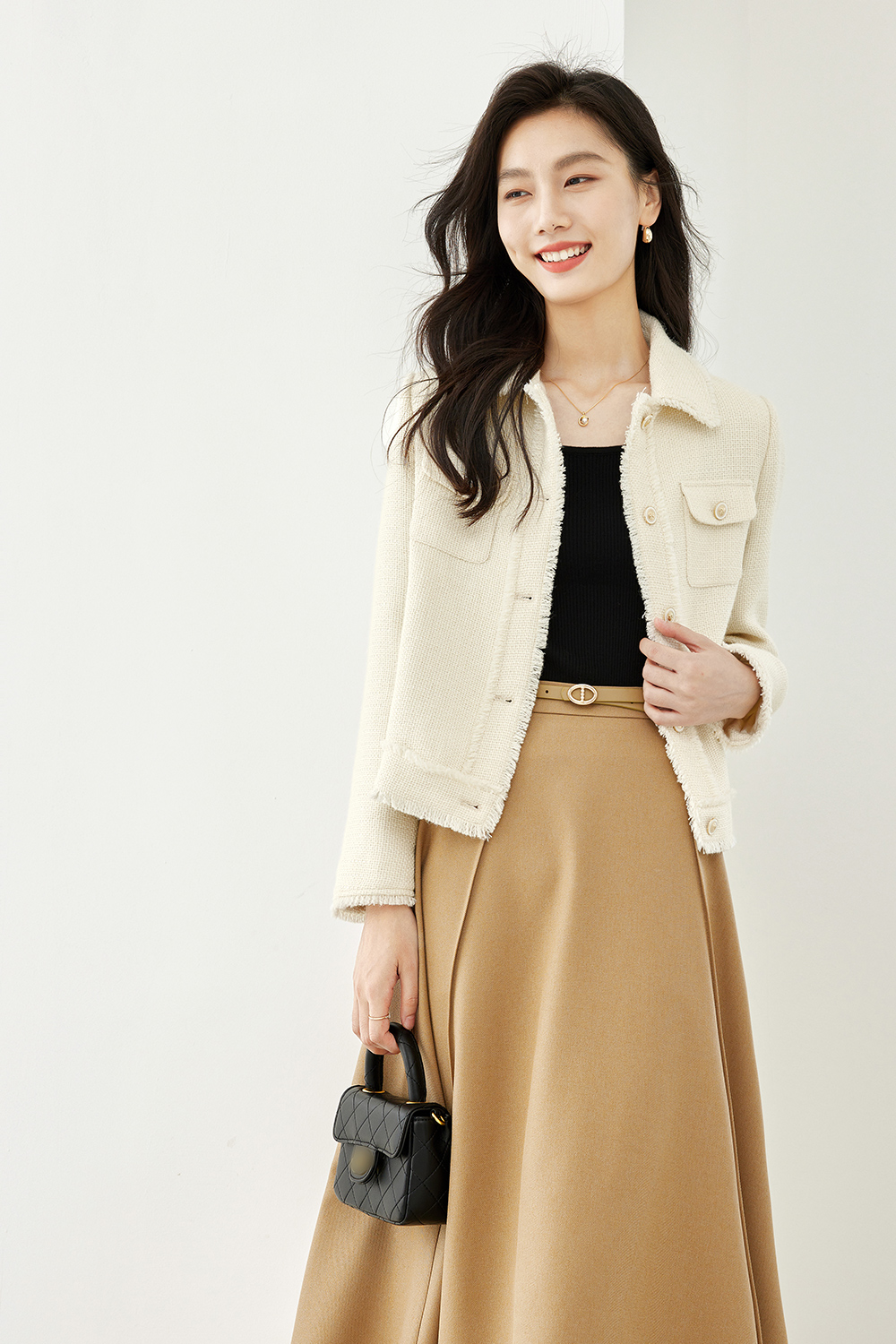Wool blend coat