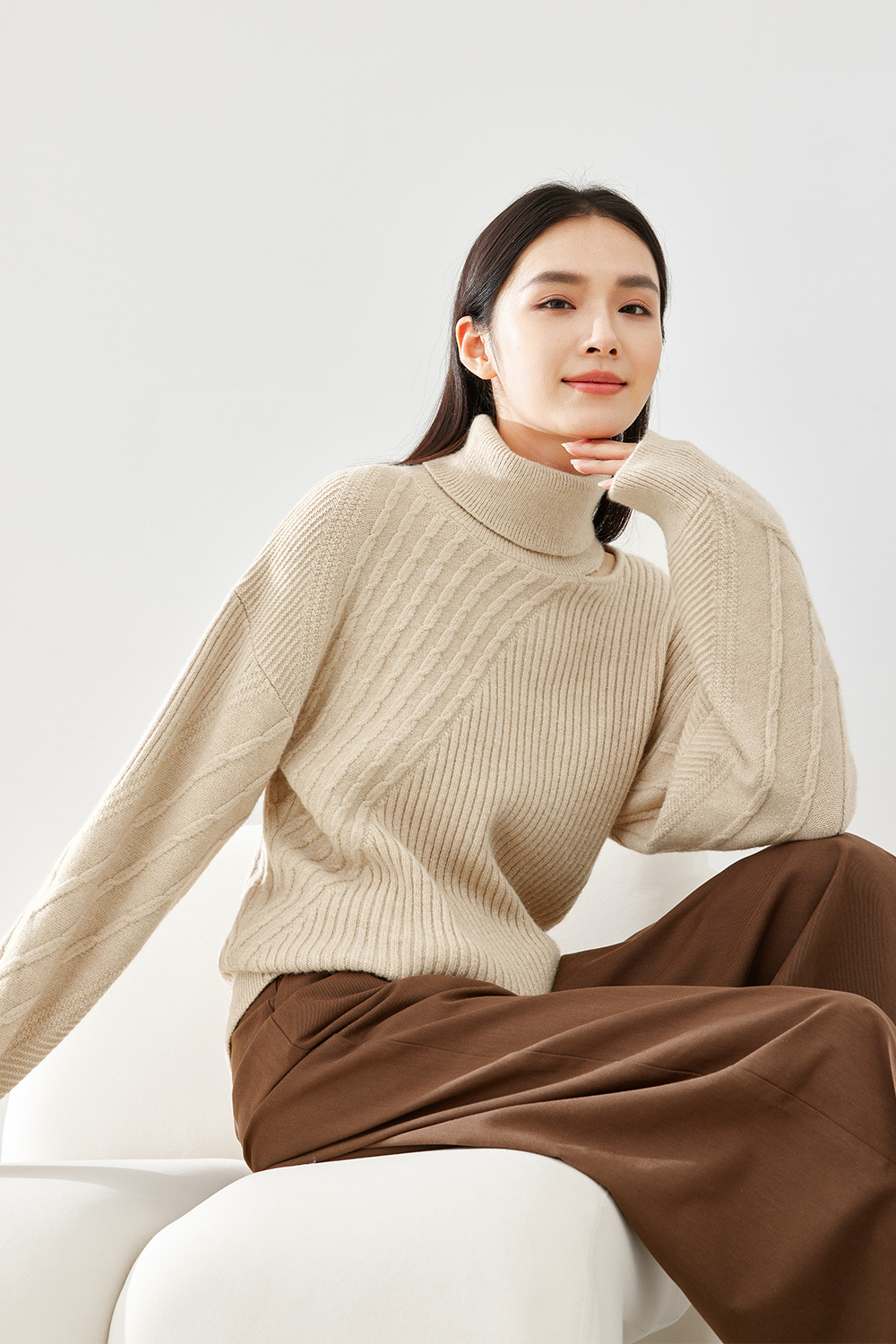 Turtleneck Chunky Sweater