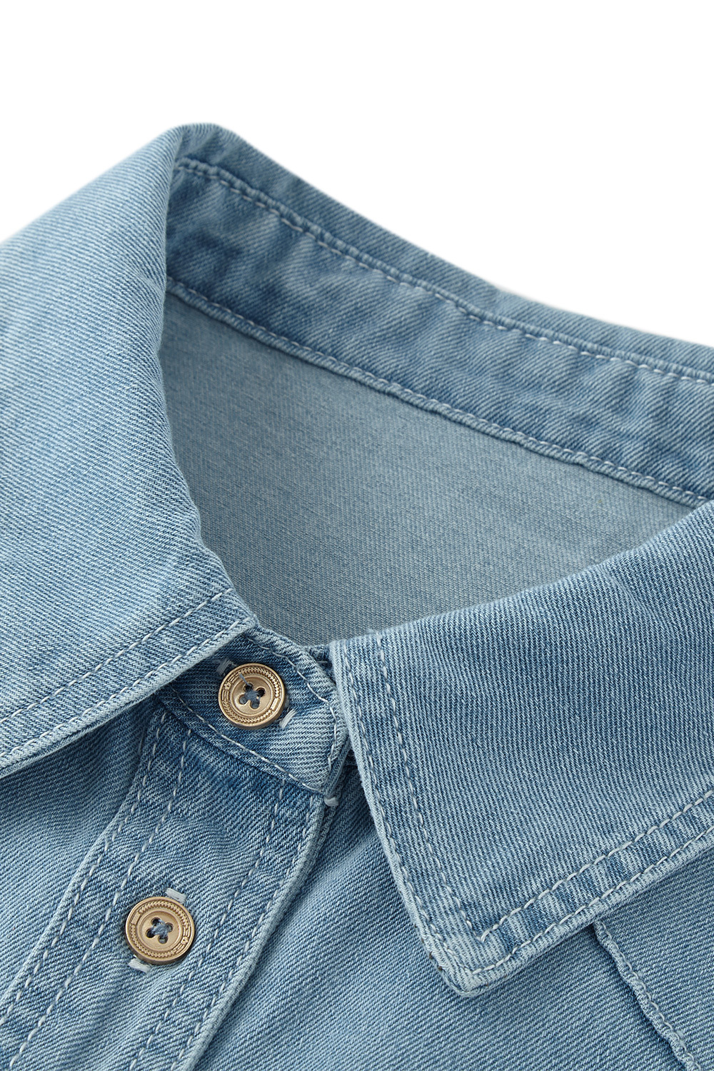 loose denim shirt
