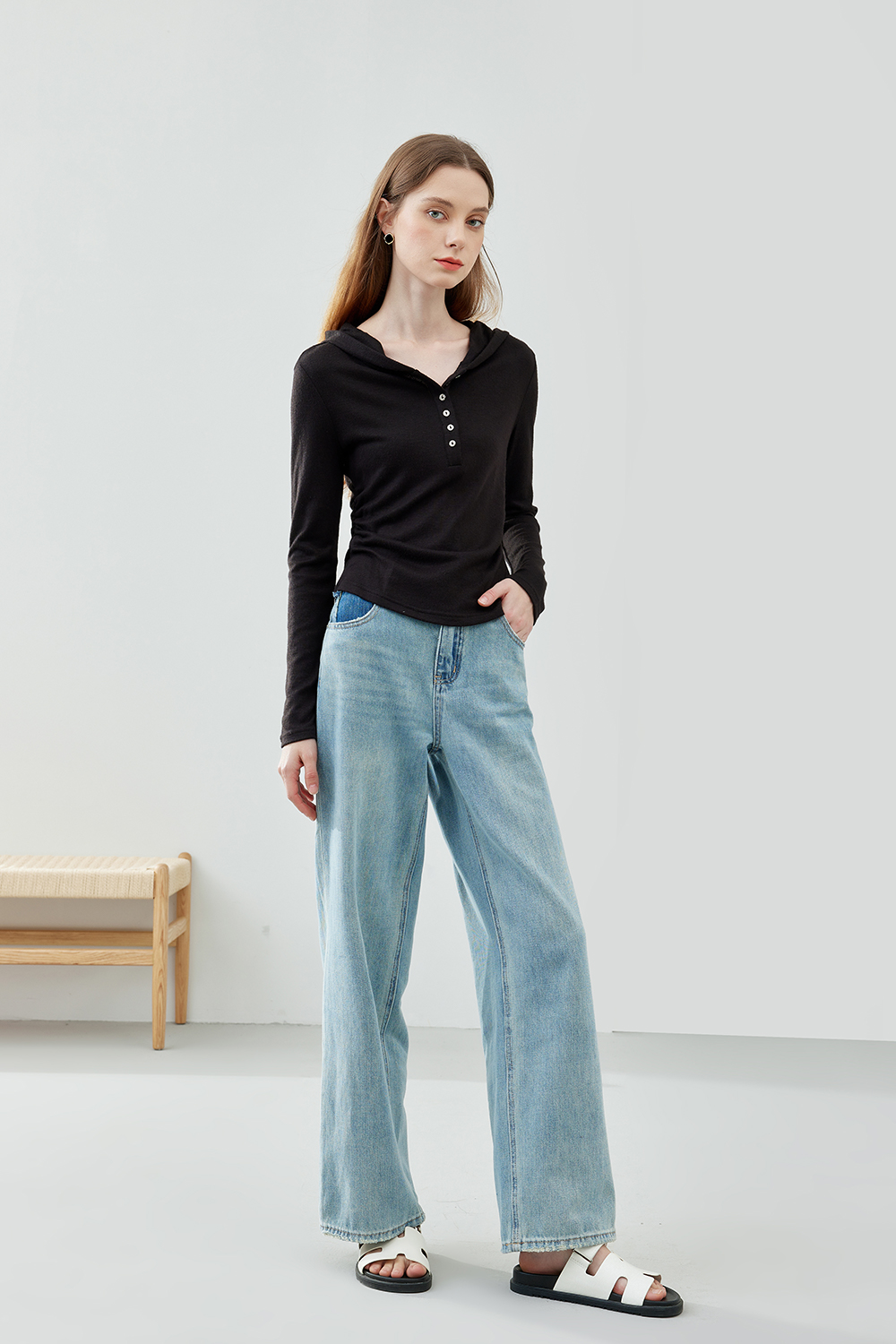 Versatile Slim-Fit Hooded T-Shirt