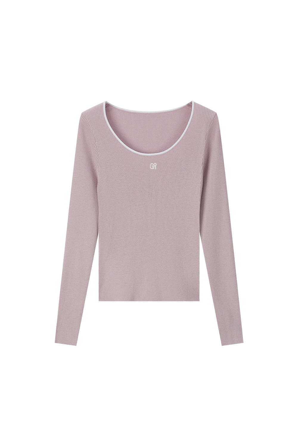 U-Neck Contrast Knitted Sweater