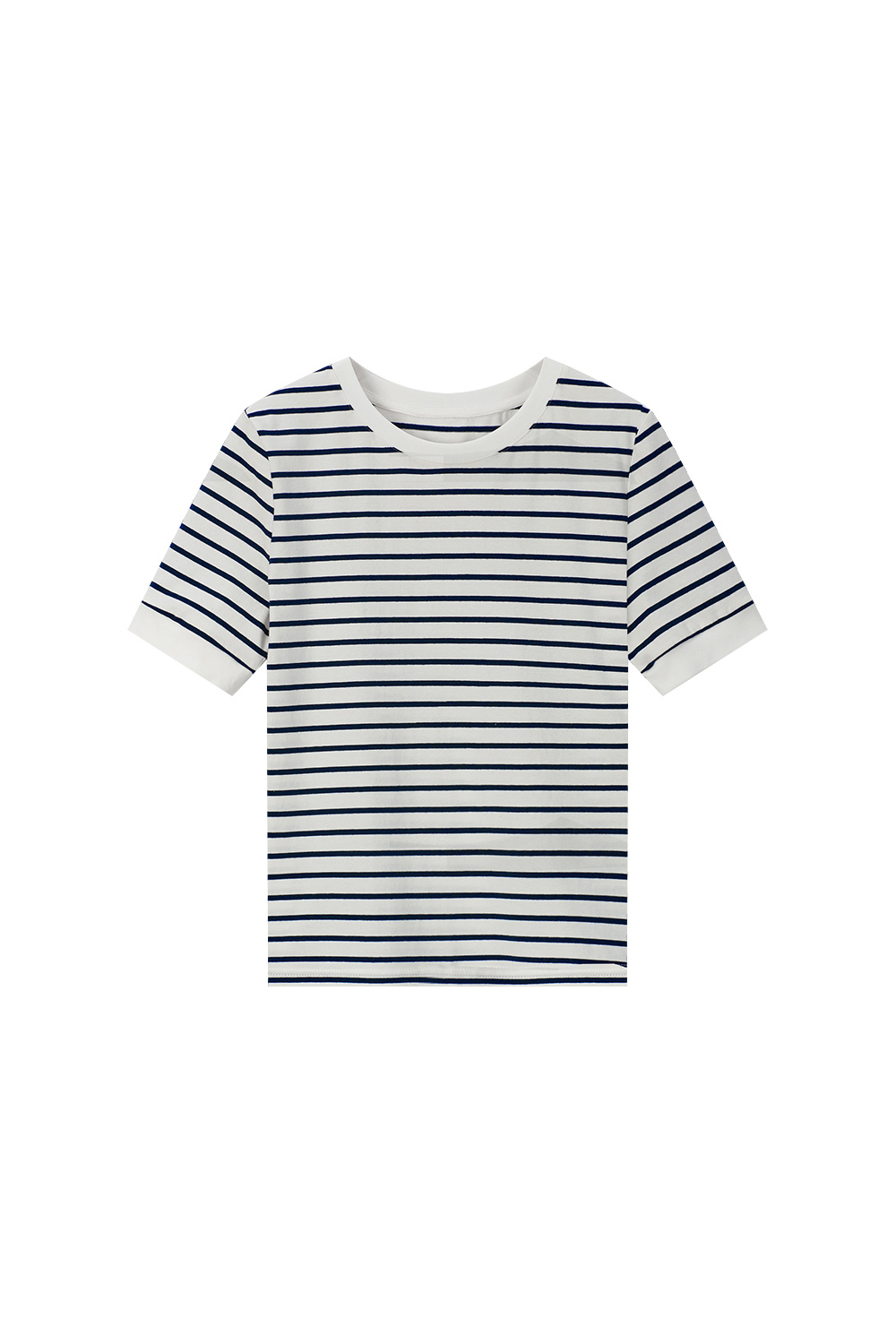 Minimalist Striped Round Neck T-Shirt-VIMLYSTORE