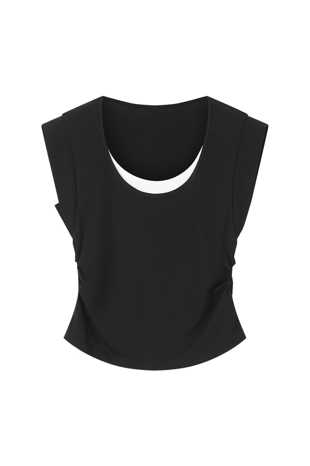 Fake Two-Piece Contrasting Color T-Shirts