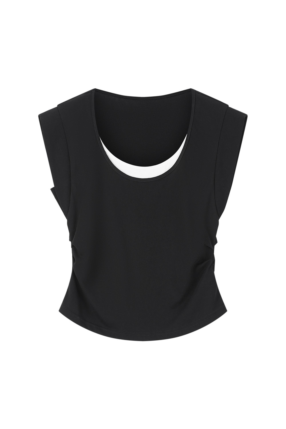Fake Two-Piece Contrasting Color T-Shirts