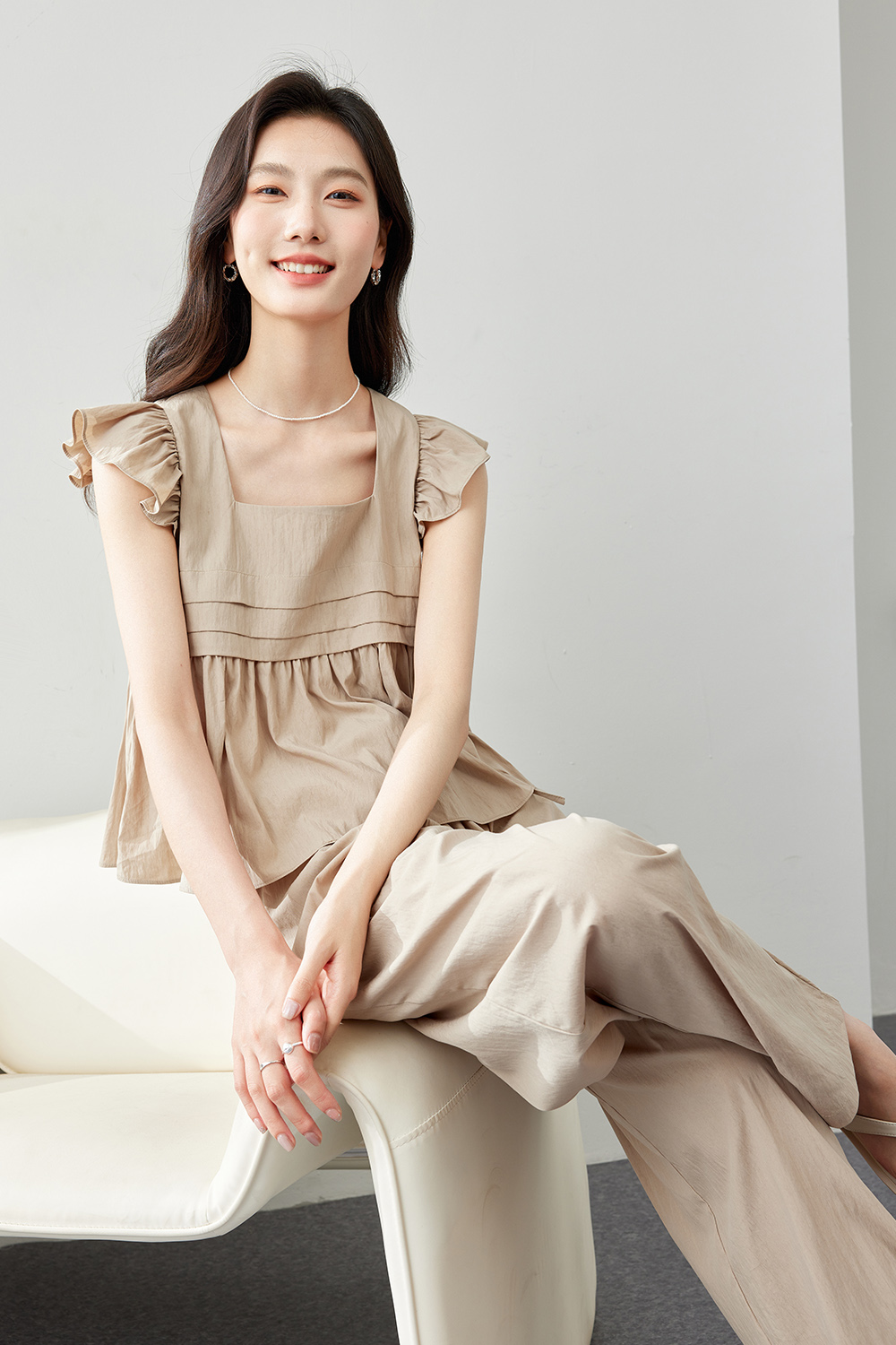 French Style Age-Reducing Lyocell Blended Suit