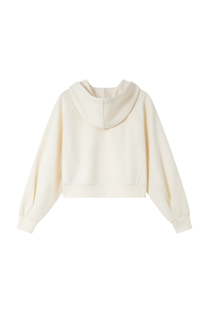 Solid Color Hooded Knitted Sweatshirt