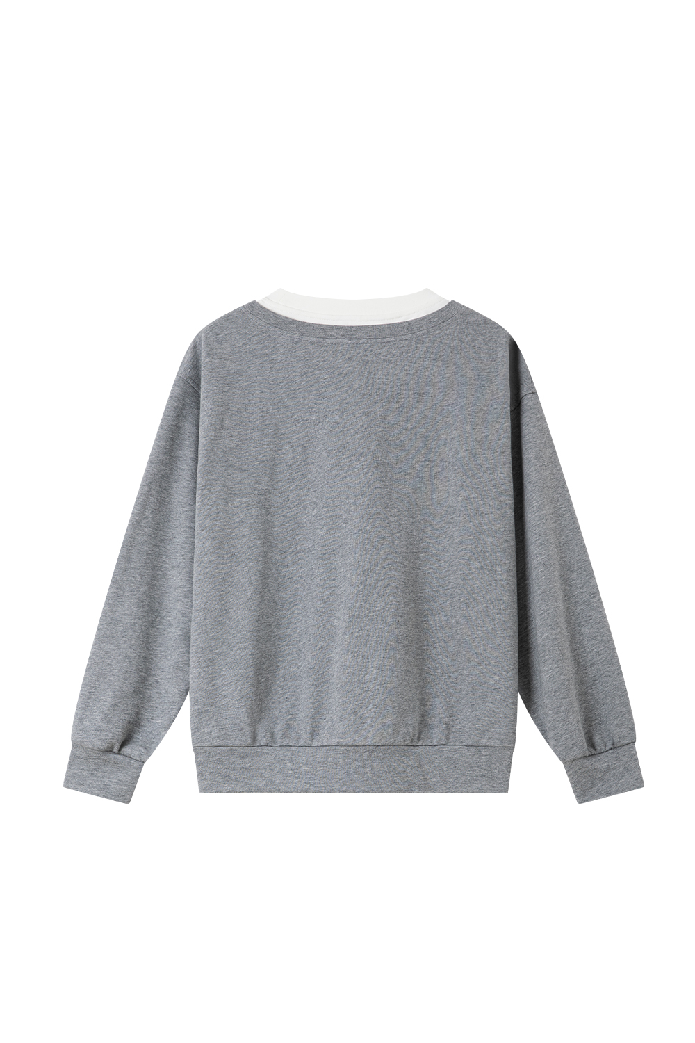 Contrast Color Fake Two-Piece Cotton Sweatshirt-VIMLYSTORE