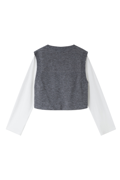 Simple Layered Casual Knitted Sweater
