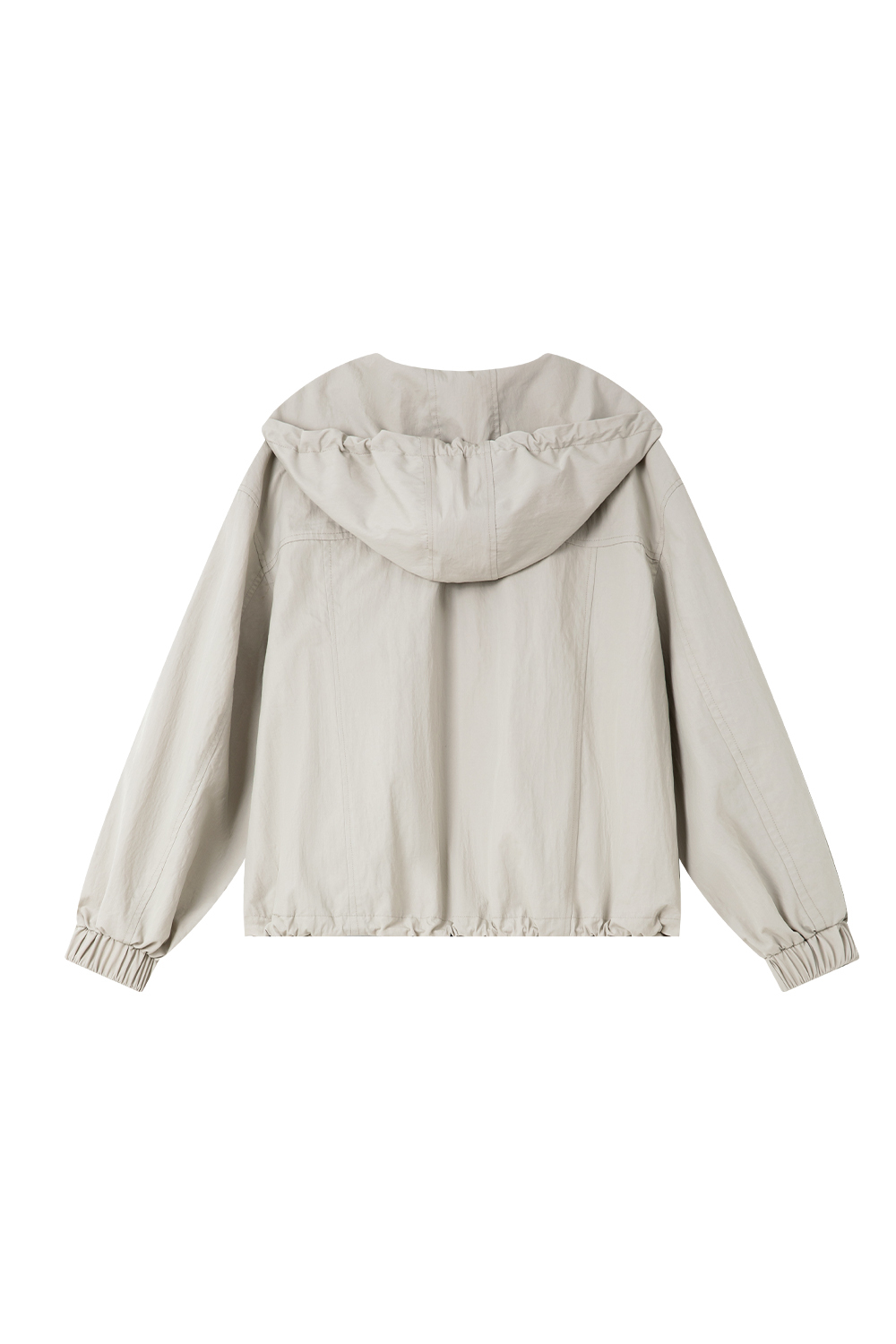 Contrast Color Hooded Jacket