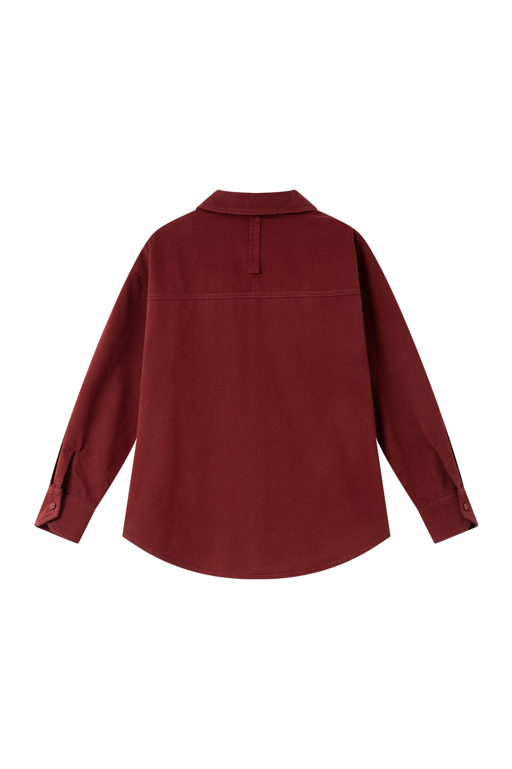 Wine Red Long-Sleeved Shirt