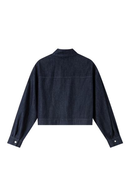 Neckline Design Denim Jacket