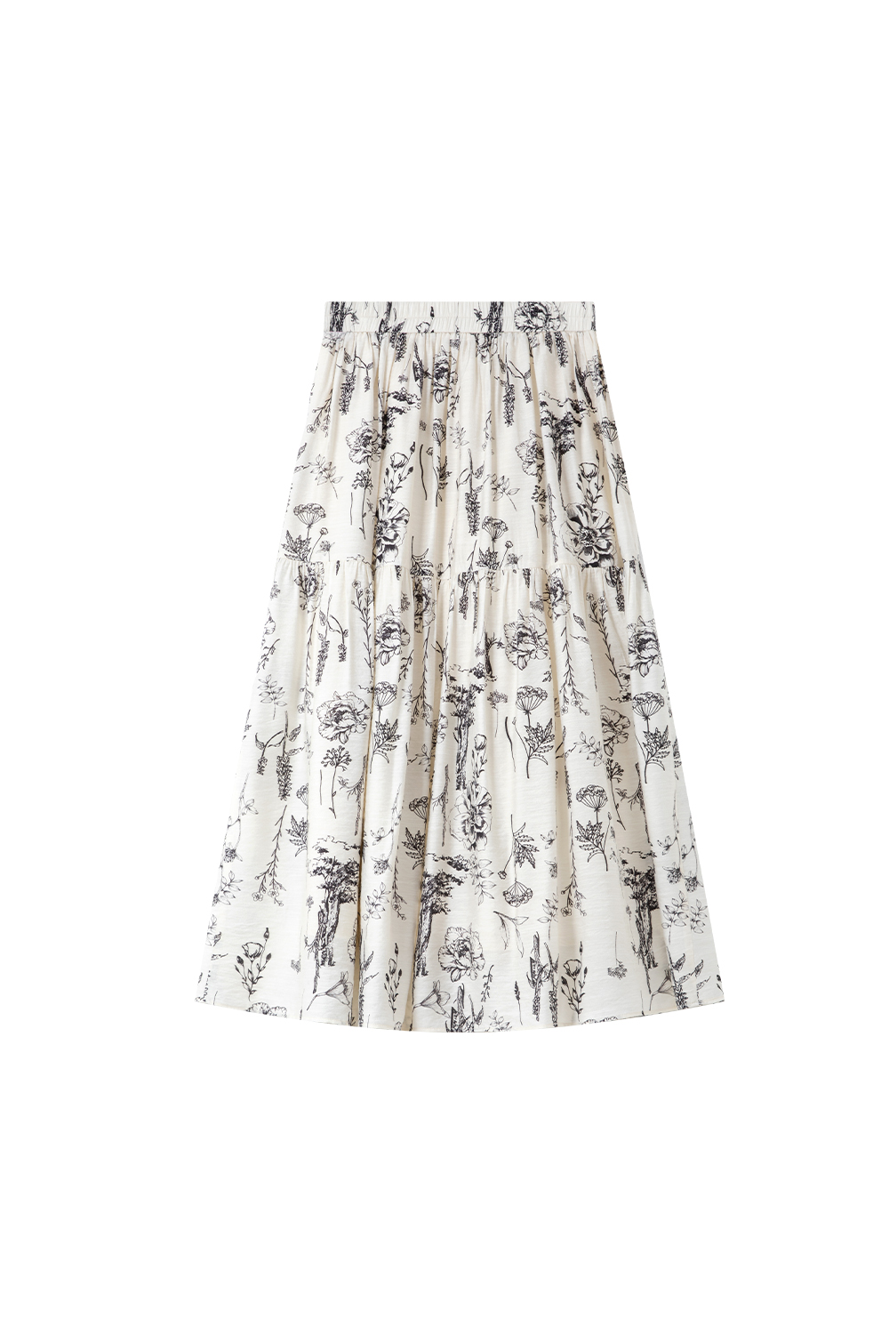 Floral Print Long Skirt