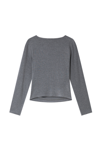 Simple Knotted Long-Sleeved T-Shirt