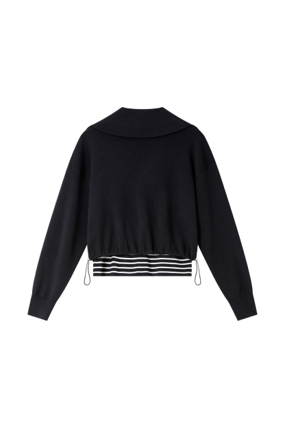 Striped Knitted Two-Piece Suit