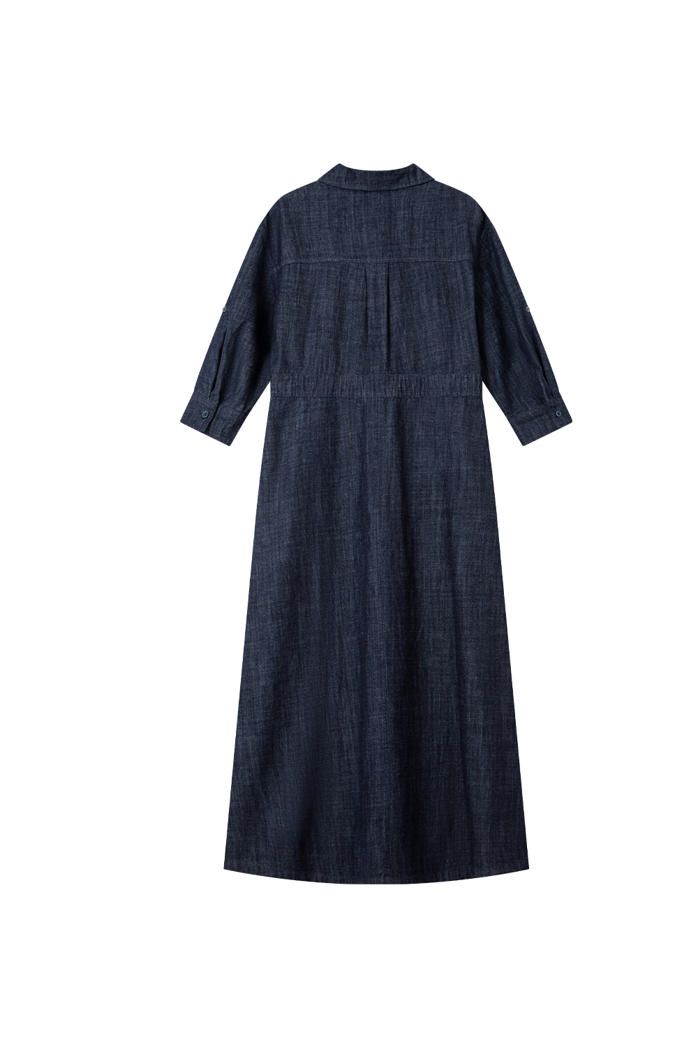 Pure Cotton Lapel Denim Dress