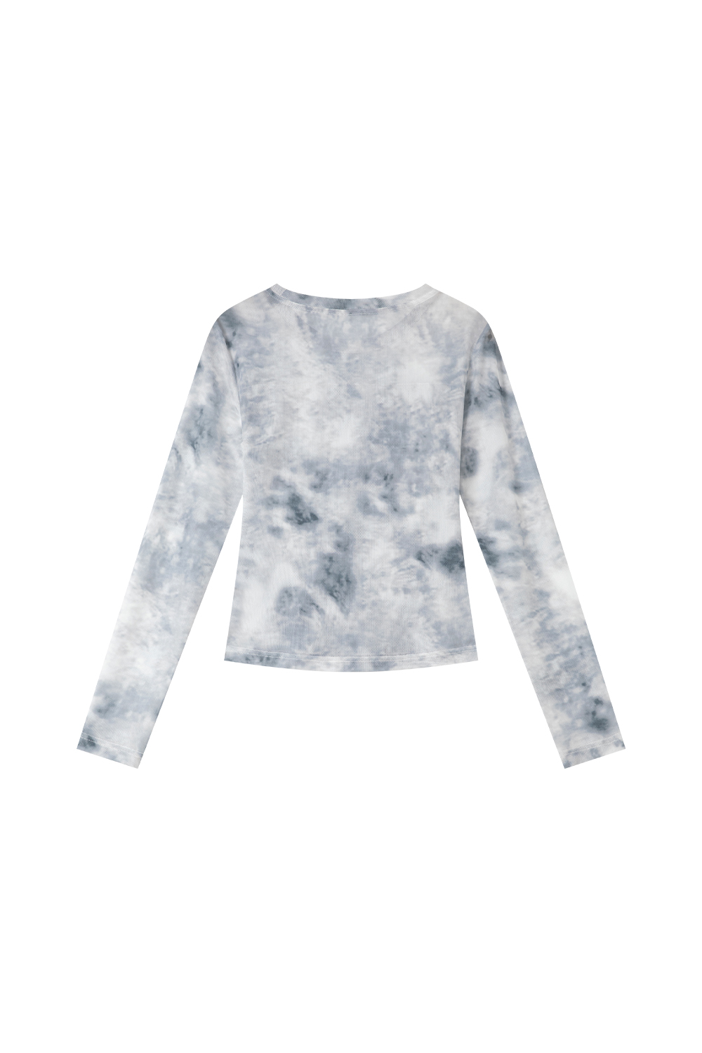 Smudge-dyed Knitted T-shirt-VIMLYSTORE