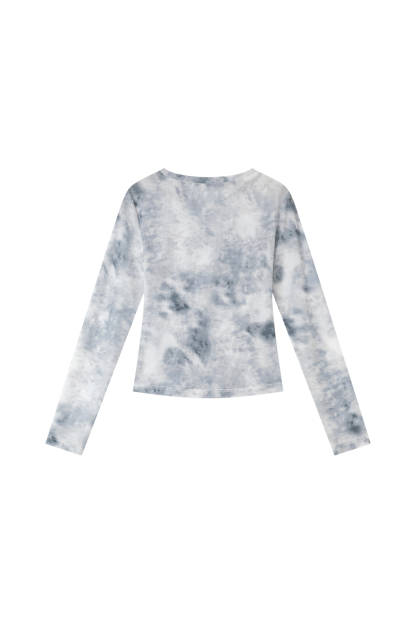Smudge-dyed Knitted T-shirt