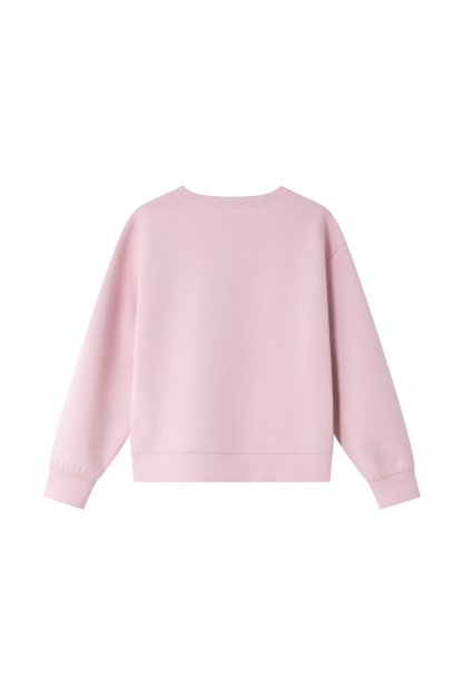 Pink Embroidered Sweatshirt