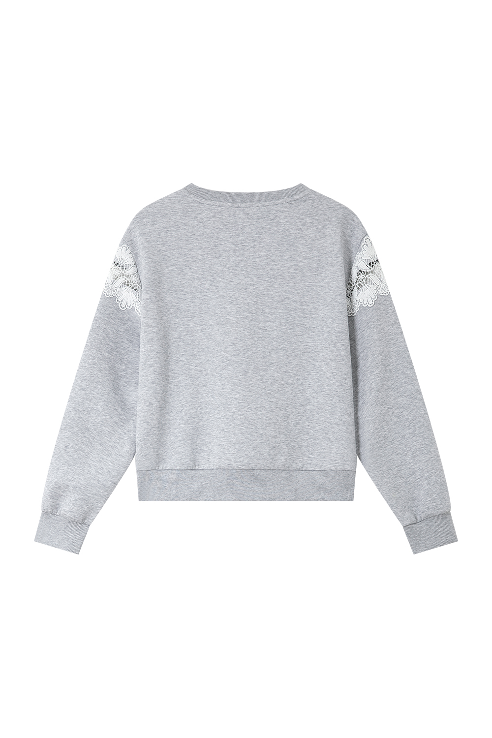 Hollow Lace Sweatshirt