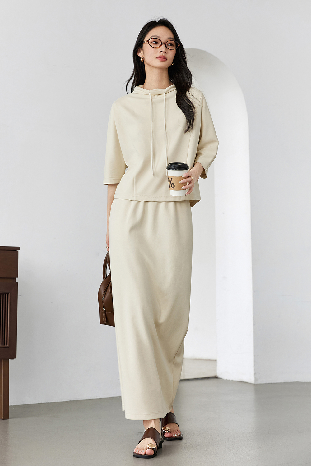 High-grade drawstring top skirt fashion Slim suit-VIMLYSTORE