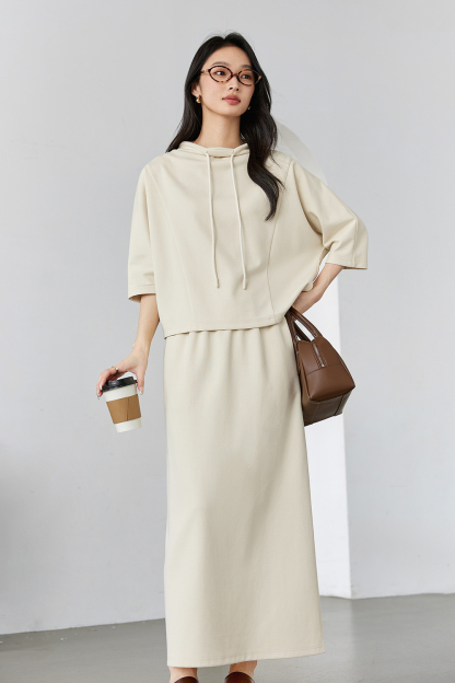 High-grade drawstring top skirt fashion Slim suit-VIMLYSTORE